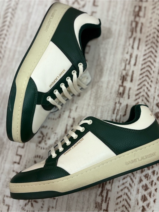Billini Other - Saint Laurent Men’s SL 61 Low Top White Leather Sneakers Size 44